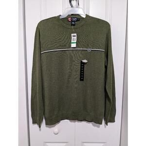 Chaps : Men's Green Crewneck Sweater - Size L -NWT